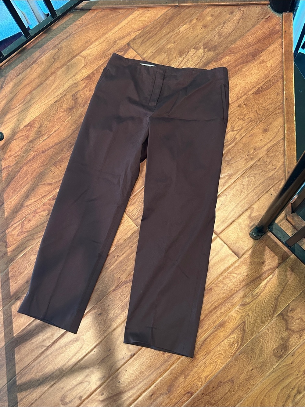 Jil Sander Women’s Cotton Trouser Pants Eggplant Size 38